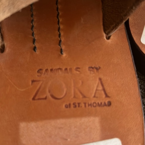 Zora by St Thomas Hand Made Brown Leather Sandals Size 8 - Picture 12 of 16